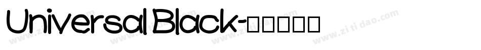 Universal Black字体转换